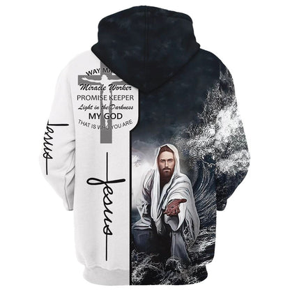 Way Maker,  Miracle Worker,  Promise Keeper, Hand Of God Jesus Hoodie For Men & Women, God 3D Printed Hoodie, Christian Apparel Hoodies