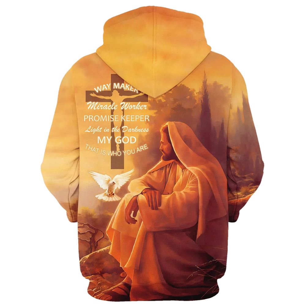 Way Maker Miracle Worker,  Promise Keeper Hoodie Jesus And Dove Hoodies Jesus Hoodie Men & Women, God 3D Printed Hoodie, Christian Apparel Hoodies