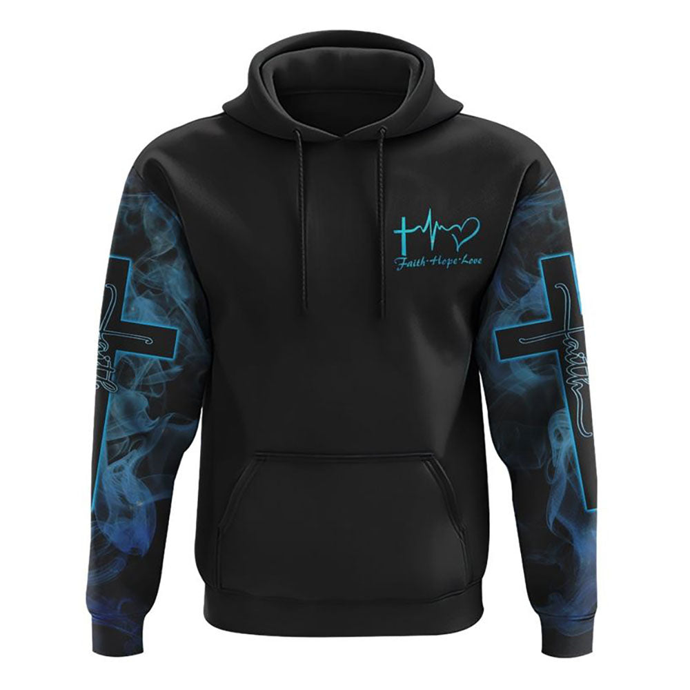 Way Maker Miracle Worker Promise Keeper Light In The Darkness Light Cross Wings Smoke All Over Print 3D Hoodie, Christian Hoodie, Bible Verse Shirt