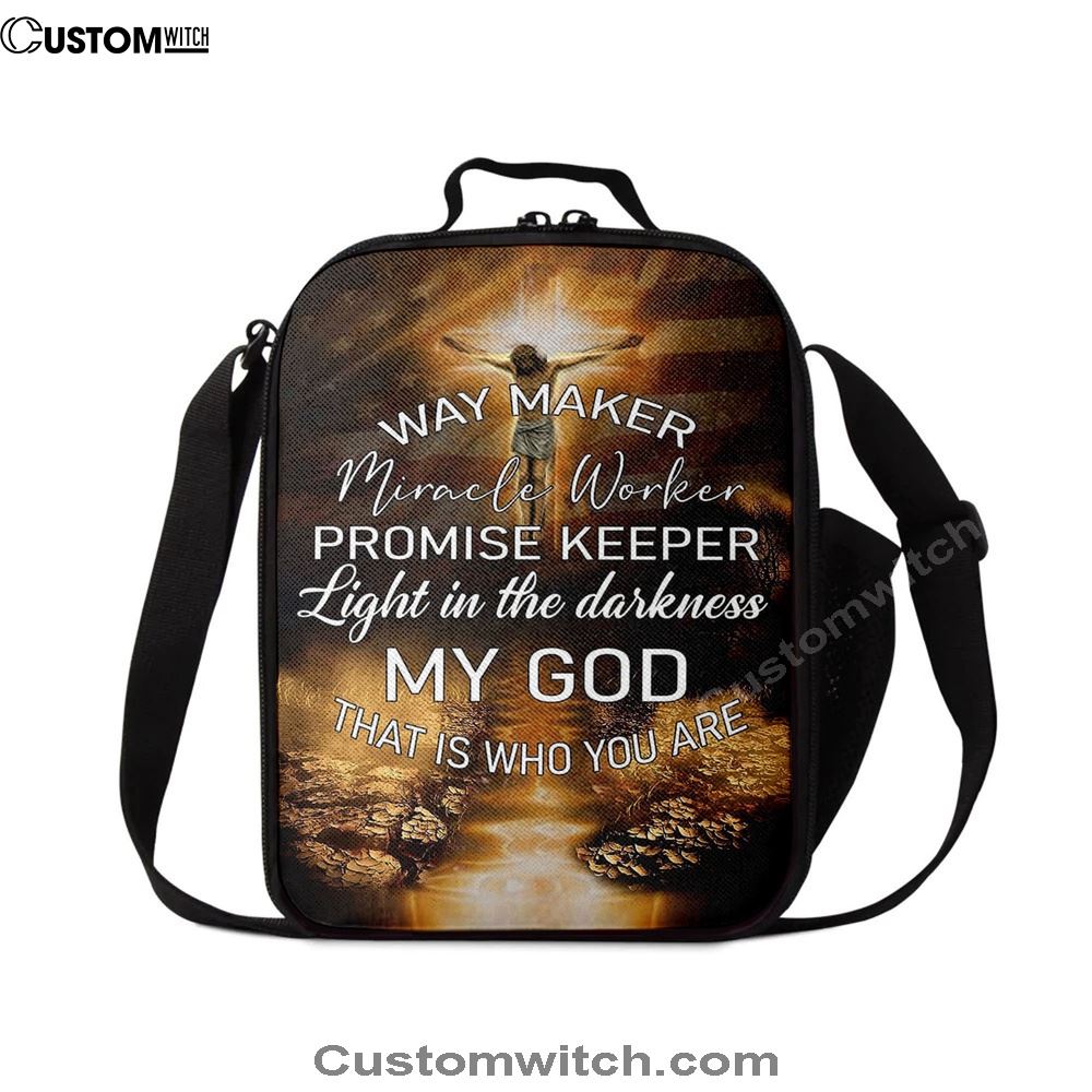 Way Maker Miracle Worker Promise Keeper Lunch Bag For Men And Women, Spiritual Christian Lunch Box For School, Work