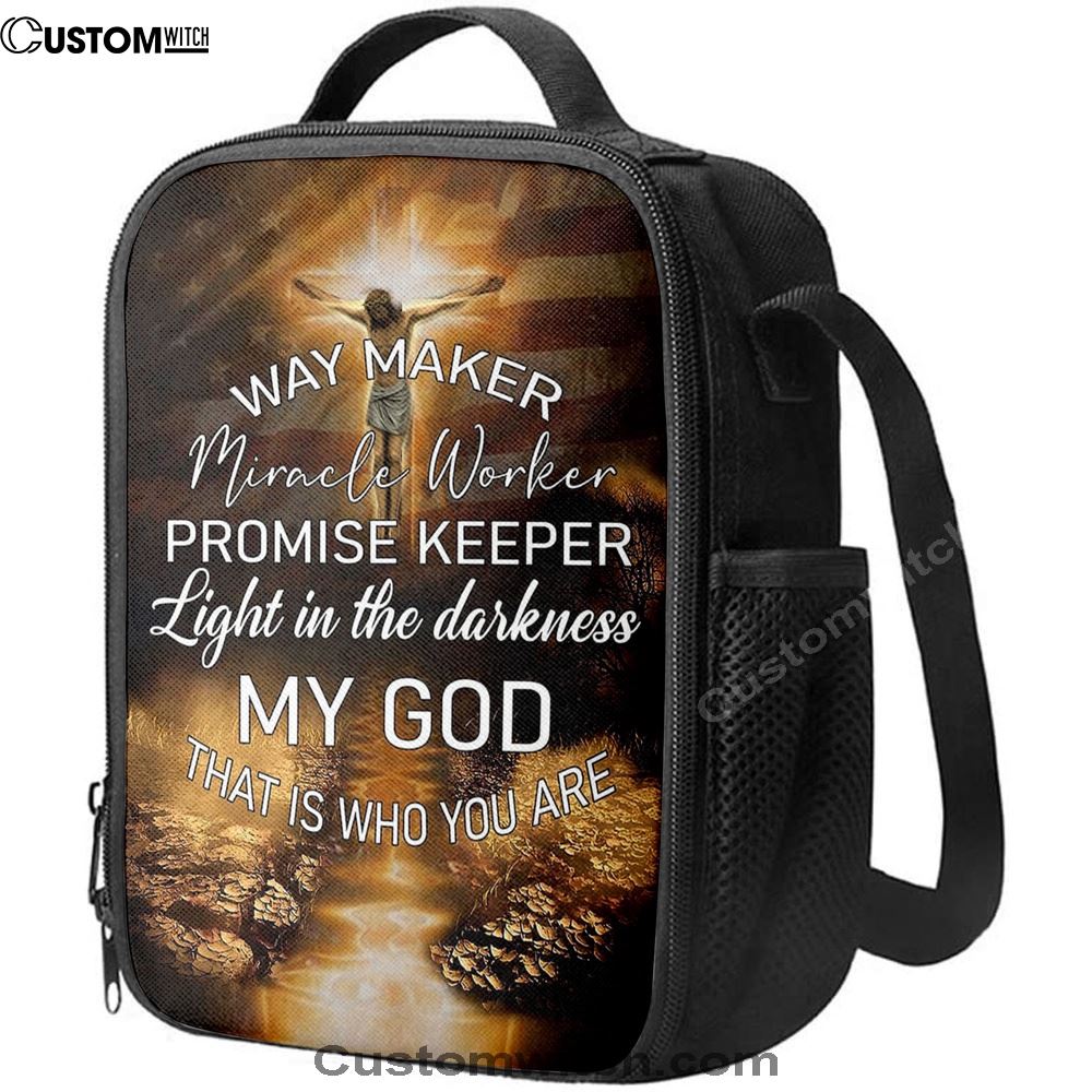 Way Maker Miracle Worker Promise Keeper Lunch Bag For Men And Women, Spiritual Christian Lunch Box For School, Work