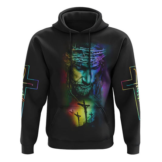Way Maker Miracle Worker Rainbow Painting Jesus All Over Print 3D Hoodie, Christian Hoodie, Christian Sweatshirt, Bible Verse Shirt