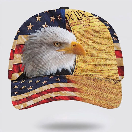 We The People Eagle Classic Hat All Over Print, Christian Baseball Cap, Religious Cap, Jesus Gift, Jesus Hat
