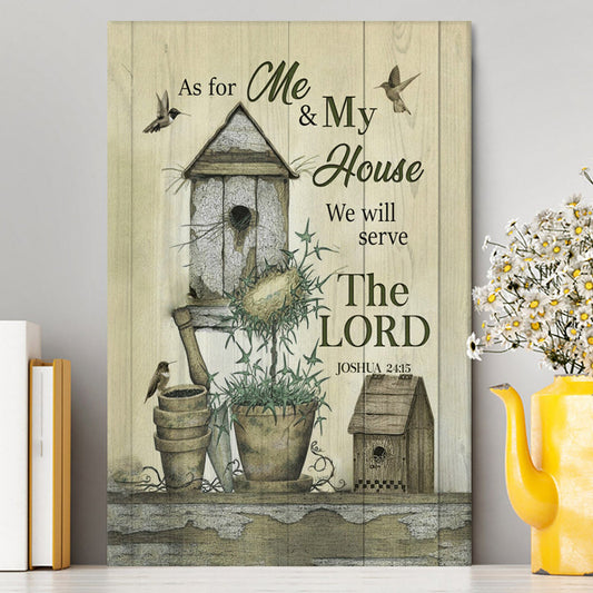 We Will Serve The Lord Canvas Prints - Christian Wall Decor - Bible Verse Canvas Art