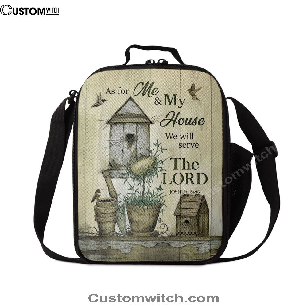 We Will Serve The Lord Lunch Bag For Men And Women, Spiritual Christian Lunch Box For School, Work