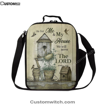 We Will Serve The Lord Lunch Bag For Men And Women, Spiritual Christian Lunch Box For School, Work
