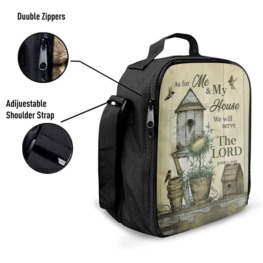 We Will Serve The Lord Lunch Bag For Men And Women, Spiritual Christian Lunch Box For School, Work