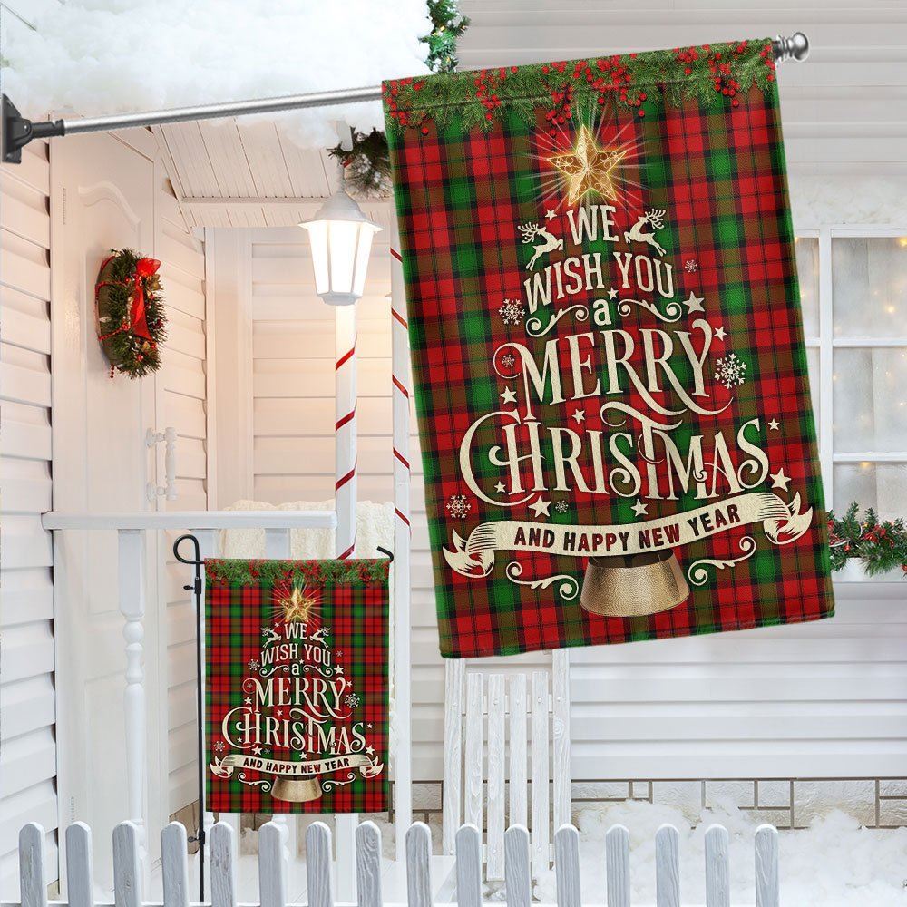 We Wish You A Merry Christmas and Happy New Year Flag, Christmas Garden Flag, Home Decor Accessories, Christmas Outdoor Decor Ideas