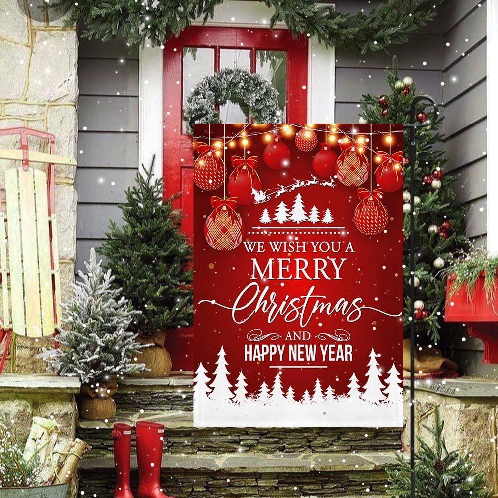 We Wish You a Merry Christmas Flag, Christmas Garden Flag, Home Decor Accessories, Christmas Outdoor Decor Ideas