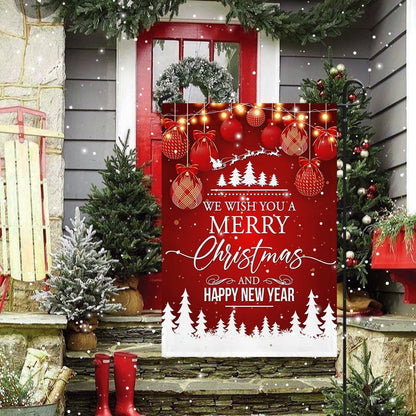 We Wish You a Merry Christmas Flag, Christmas Garden Flag, Home Decor Accessories, Christmas Outdoor Decor Ideas