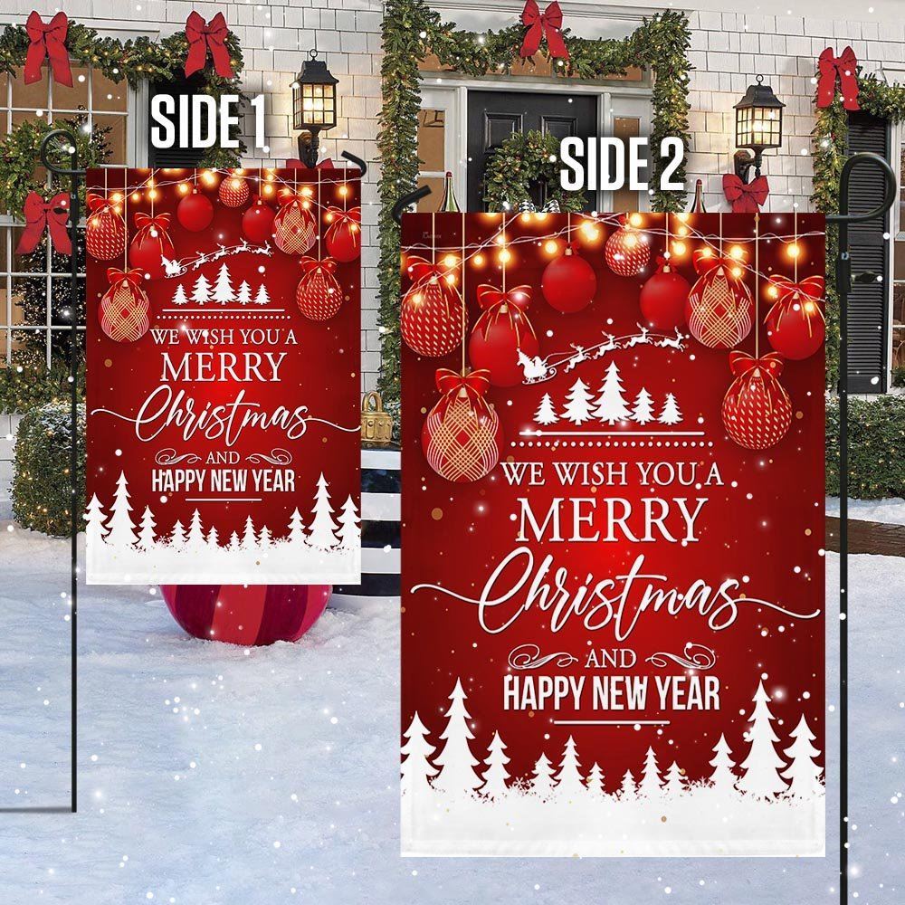 We Wish You a Merry Christmas Flag, Christmas Garden Flag, Home Decor Accessories, Christmas Outdoor Decor Ideas