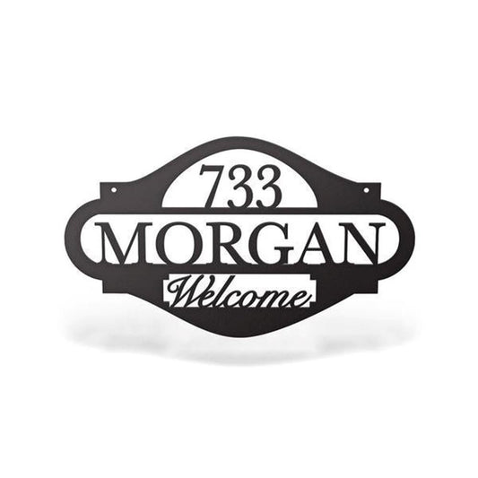Welcome Address Metal Sign, Cut Metal Sign, Metal House Sign, Wall Metal Sign, Home Decor Sign, Anniversary Gift, Wall Decoration Art