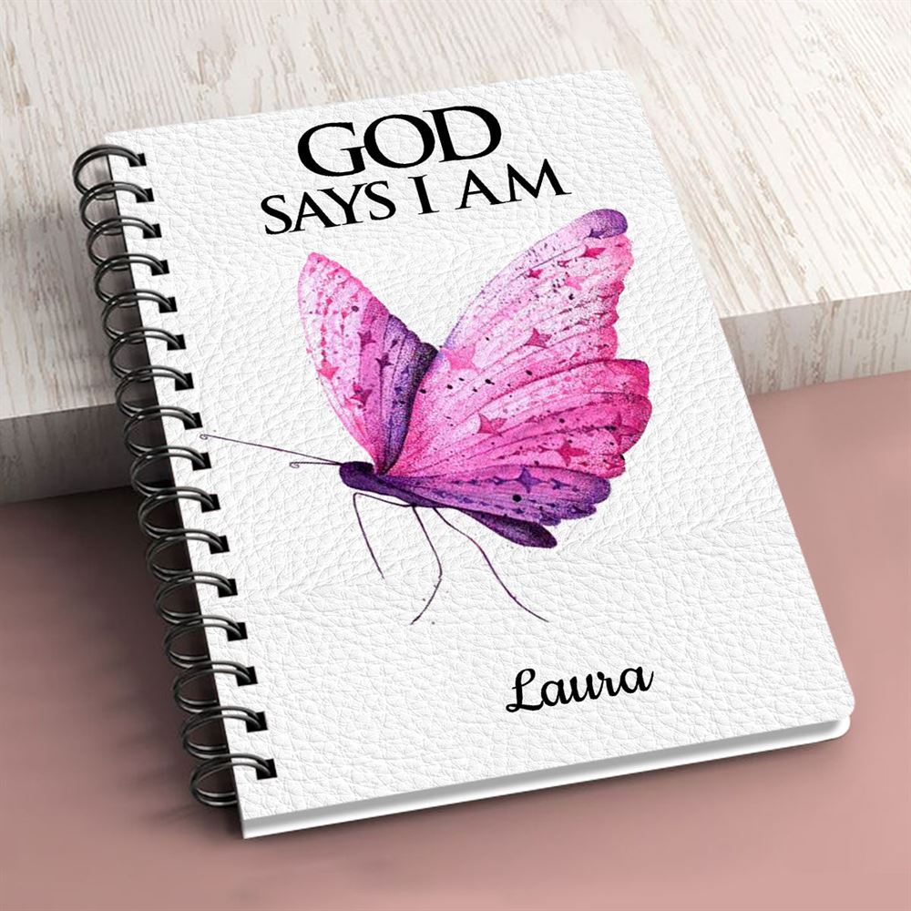 What God Says About You Animal Personalized Spiral Journal, Inspiration Gifts For Christian People