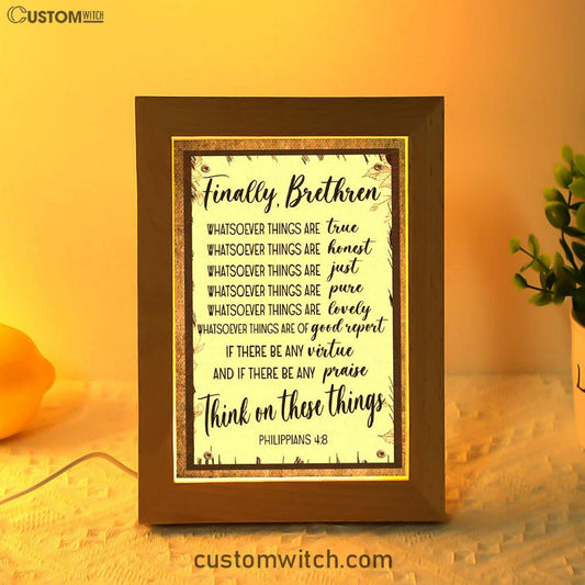Whatsoever Things Are True Philippians 48 Bible Verse Decor Art - Bible Verse Decor - Scripture Art