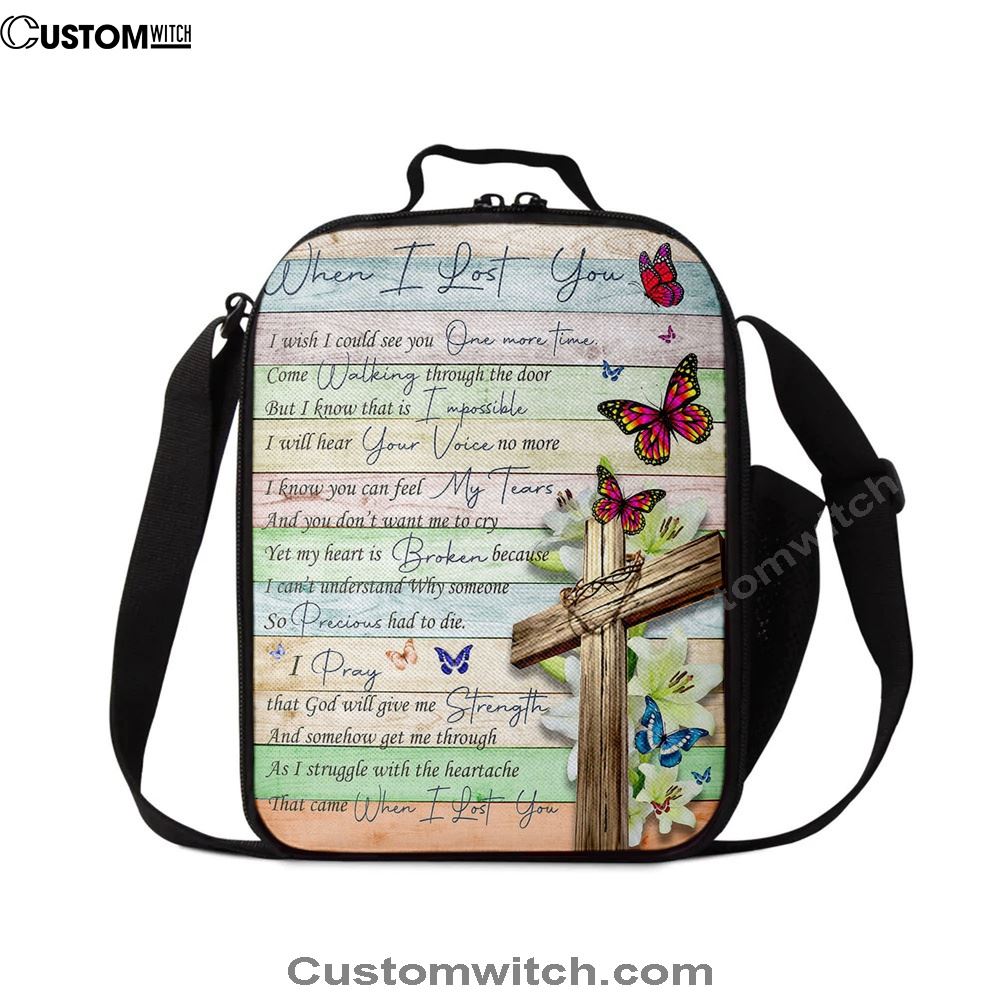 When I Lost You I Wish Lunch Bag For Men And Women, Spiritual Christian Lunch Box For School, Work