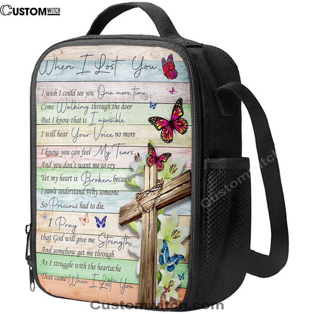 When I Lost You I Wish Lunch Bag For Men And Women, Spiritual Christian Lunch Box For School, Work