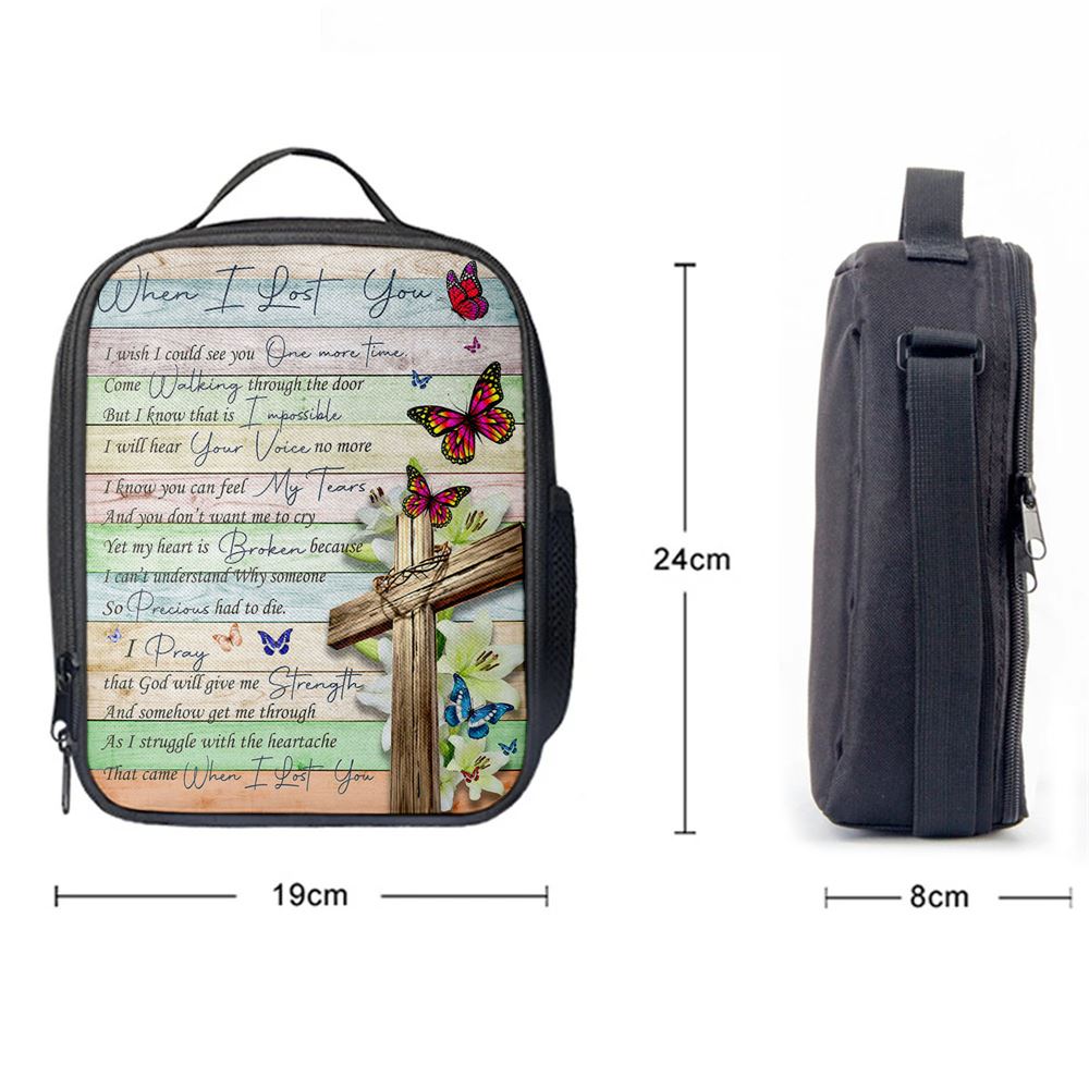 When I Lost You I Wish Lunch Bag For Men And Women, Spiritual Christian Lunch Box For School, Work