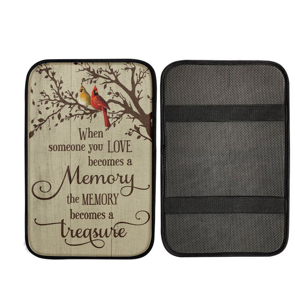 When Someone You Love Becomes A Memory Cardinal Car Center Console Cover, Christian Car Interior Accessories