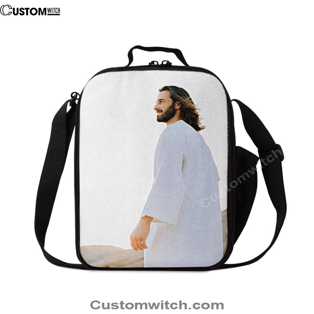 White Jesus Picture - Jesus Lunch Bag For Men And Women 1, Spiritual Christian Lunch Box For School, Work