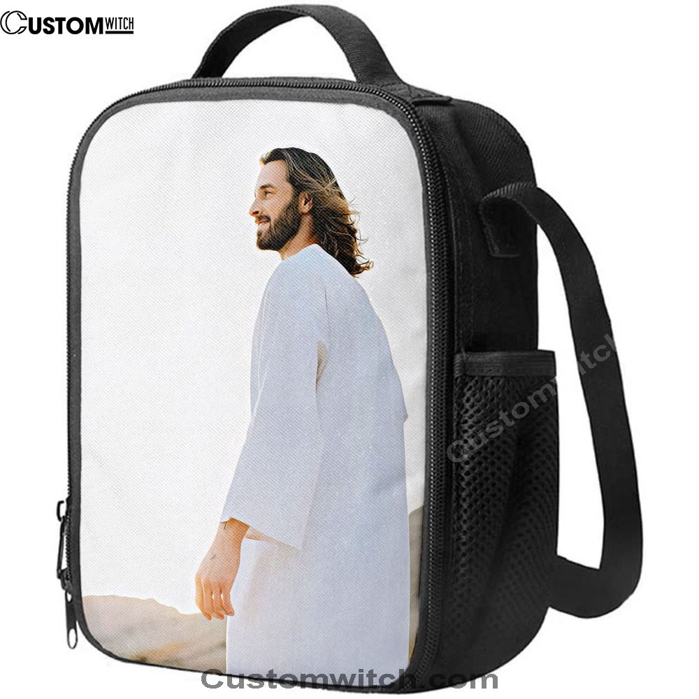White Jesus Picture - Jesus Lunch Bag For Men And Women 1, Spiritual Christian Lunch Box For School, Work