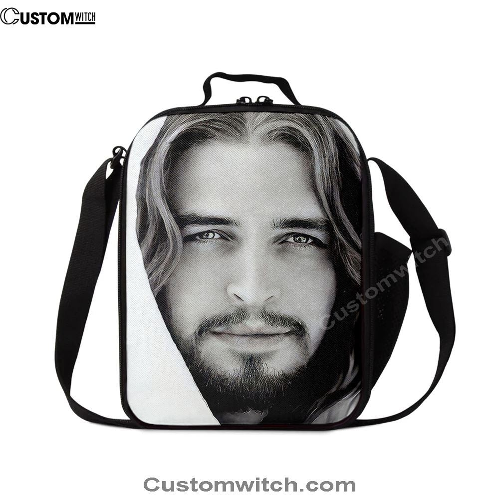 White Jesus Picture 2 - Jesus Lunch Bag For Men And Women, Spiritual Christian Lunch Box For School, Work