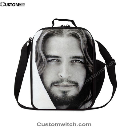 White Jesus Picture 2 - Jesus Lunch Bag For Men And Women, Spiritual Christian Lunch Box For School, Work