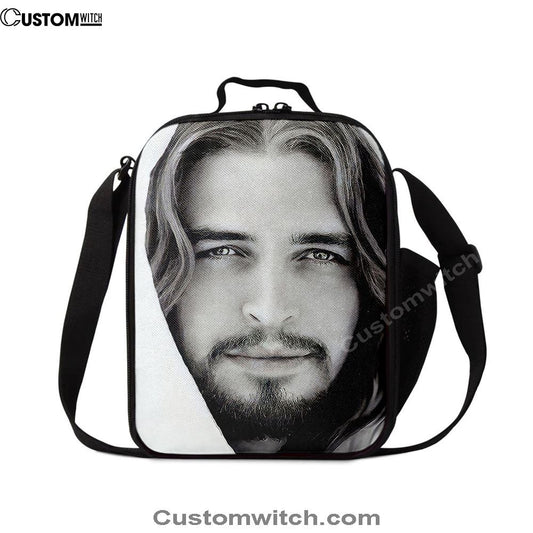 White Jesus Picture 2 - Jesus Lunch Bag For Men And Women, Spiritual Christian Lunch Box For School, Work