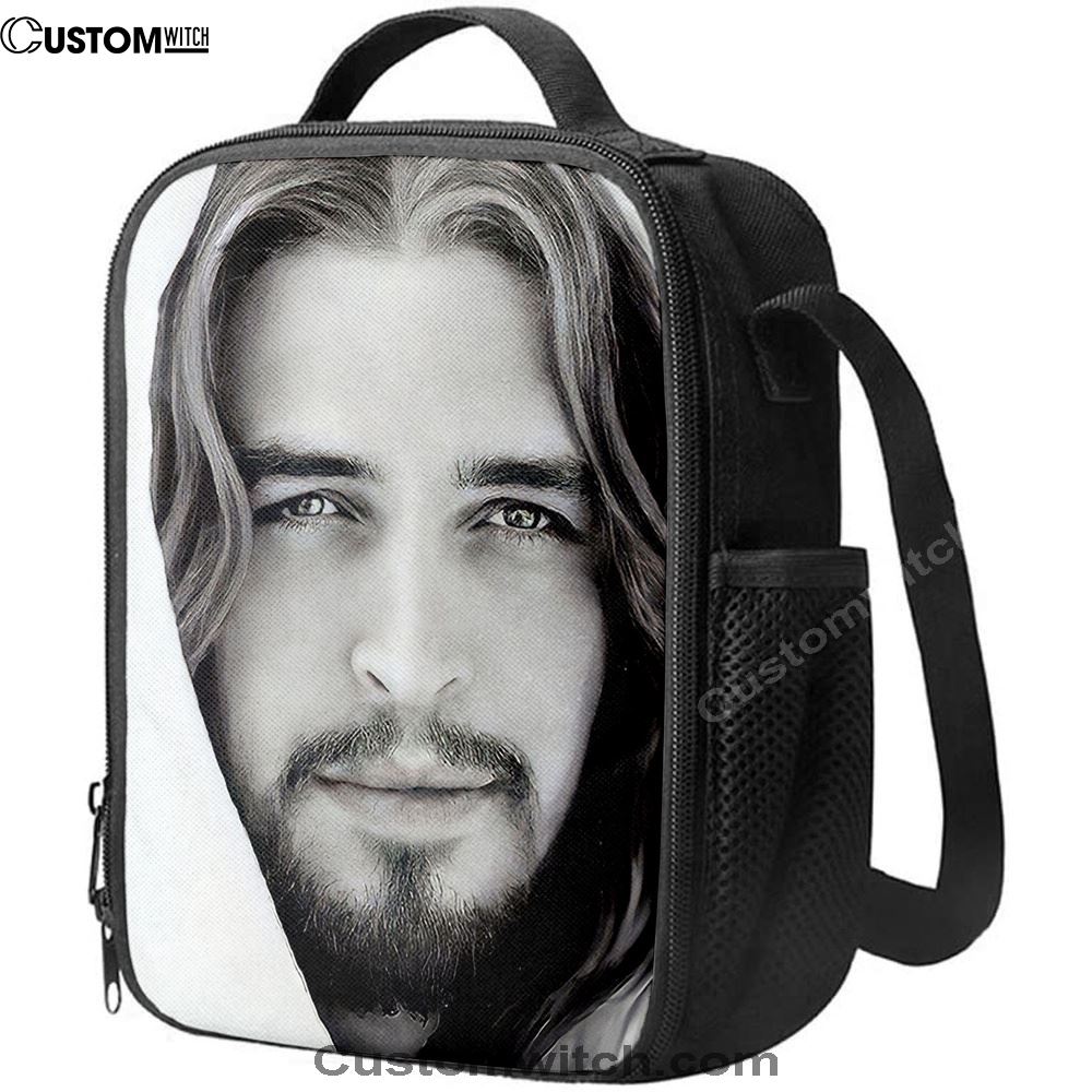White Jesus Picture 2 - Jesus Lunch Bag For Men And Women, Spiritual Christian Lunch Box For School, Work