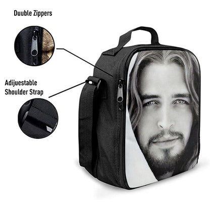 White Jesus Picture 2 - Jesus Lunch Bag For Men And Women, Spiritual Christian Lunch Box For School, Work