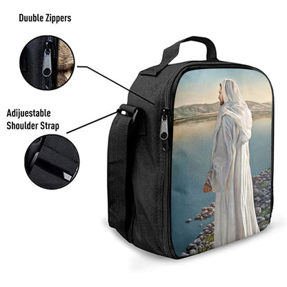 White Jesus Picture 3 - Jesus Lunch Bag For Men And Women, Spiritual Christian Lunch Box For School, Work