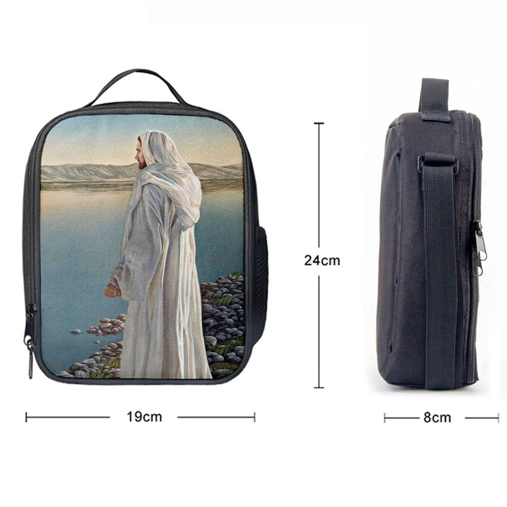 White Jesus Picture 3 - Jesus Lunch Bag For Men And Women, Spiritual Christian Lunch Box For School, Work