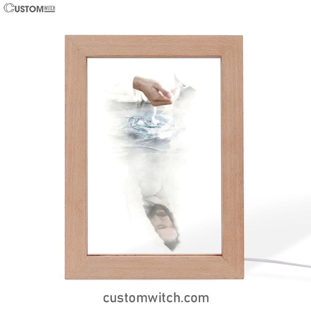 White Jesus Picture 4 - Jesus Frame Lamp Art - Christian Art - Jesus Decor
