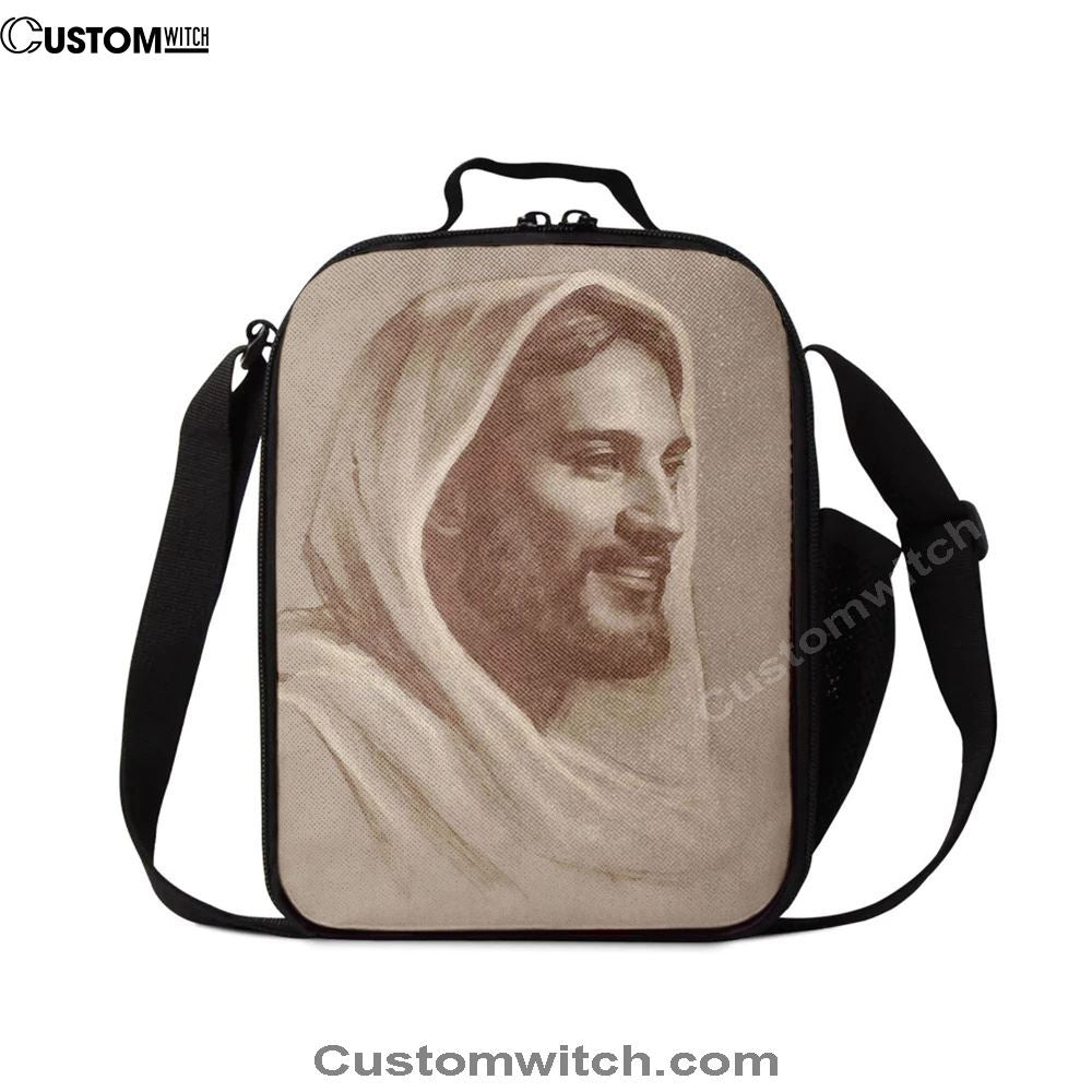 White Jesus Picture 5 - Jesus Portrait - Jesus Lunch Bag For Men And Women, Spiritual Christian Lunch Box For School, Work