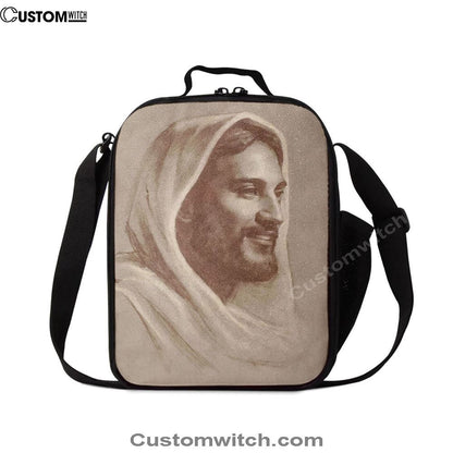 White Jesus Picture 5 - Jesus Portrait - Jesus Lunch Bag For Men And Women, Spiritual Christian Lunch Box For School, Work