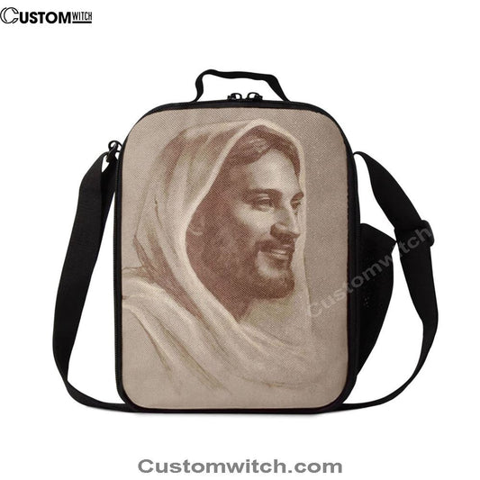 White Jesus Picture 5 - Jesus Portrait - Jesus Lunch Bag For Men And Women, Spiritual Christian Lunch Box For School, Work