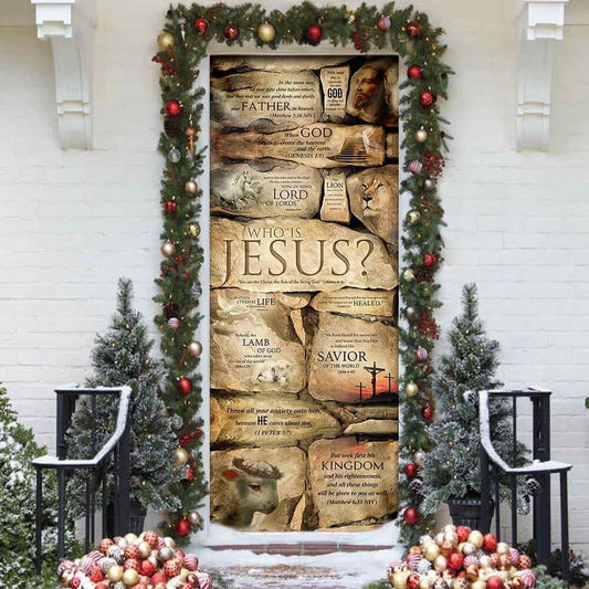 Who Is Jesus Door Cover, Christian Door Decor, Door Christian Church, Christian Door Plaques