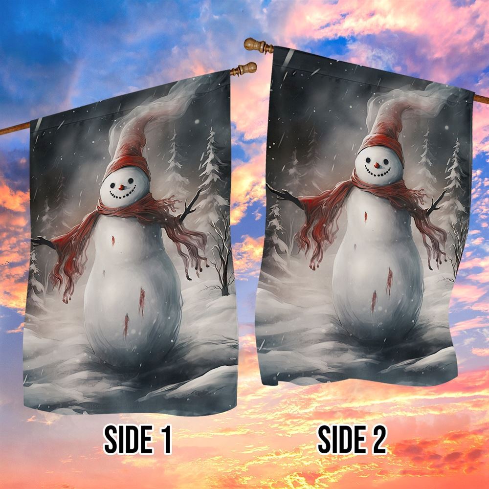Winter's Whisper The Mystical Snowman Flag, Christmas Garden Flag, Home Decor Accessories, Christmas Outdoor Decor Ideas