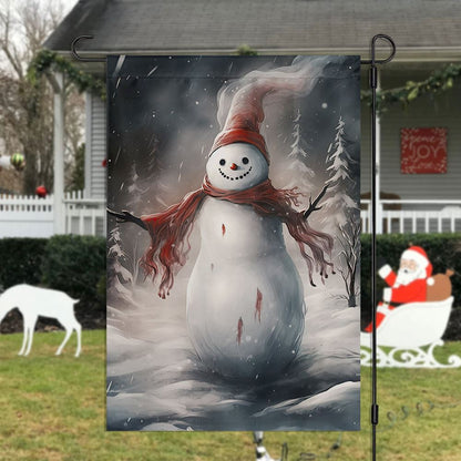 Winter's Whisper The Mystical Snowman Flag, Christmas Garden Flag, Home Decor Accessories, Christmas Outdoor Decor Ideas