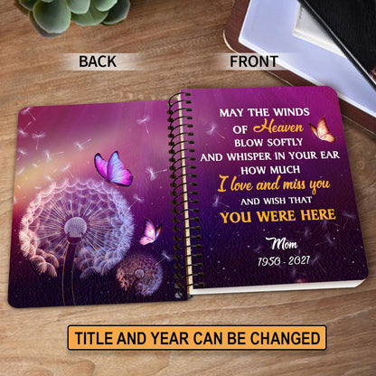 Wish That You Were Here Personalized Memorial Spiral Journal, Inspiration Gifts For Christian People