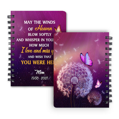 Wish That You Were Here Personalized Memorial Spiral Journal, Inspiration Gifts For Christian People
