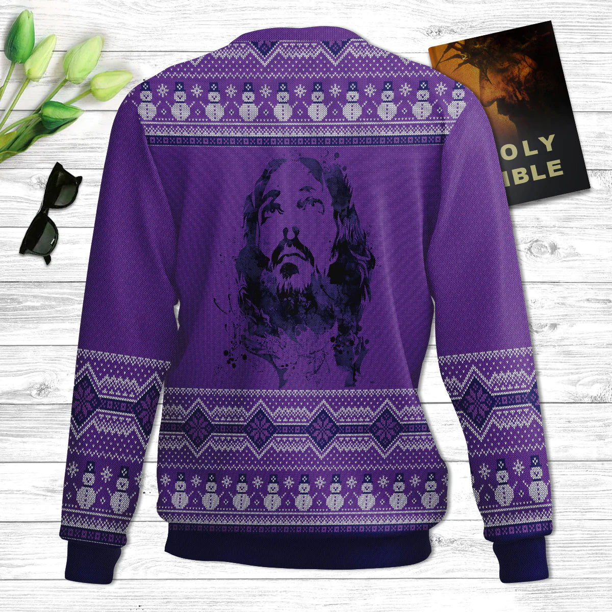 With God All Things Are Possible Ugly Christmas Sweater - Christian Unisex Sweater - Religious Christmas Gift