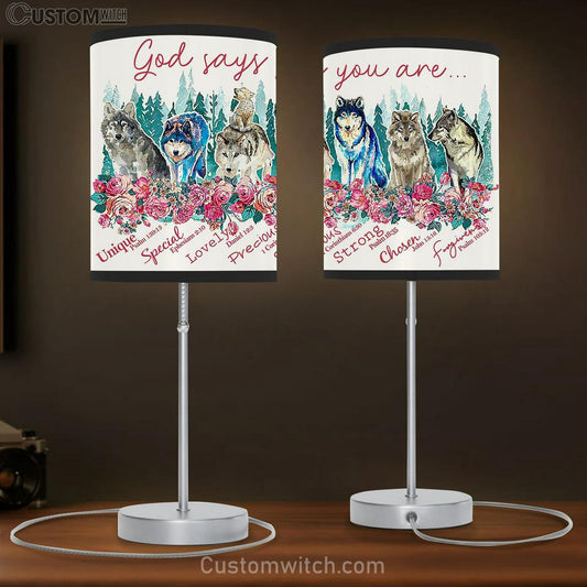 Wolf God Says You Are Table Lamb Gift - Bible Verse Lamb Gift - Christian Home Decor