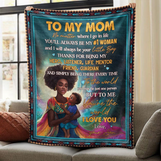 Woman Thanks For Being My Hero Listener Life Mentor Blanket From Son, Birthday Gift