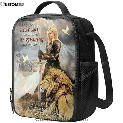 Woman Warrior Lion Of Judah Become What We Want To Be Lunch Bag For Men And Women - Lion Lunch Bag, Spiritual Christian Lunch Box For School, Work