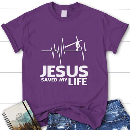 Womens Christian T Shirt, Jesus Saved My Life Shirt, Blessed T Shirt, Bible T shirt, T shirt Women