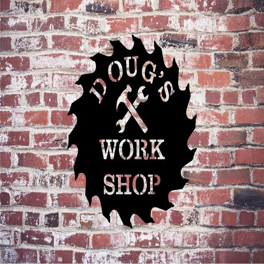 Work Shop Metal Sign, Work Shop Wall Art, Garage Wall Art Sign, Work Shop Sign, Work Shop Home Decor, Metal Wall Art