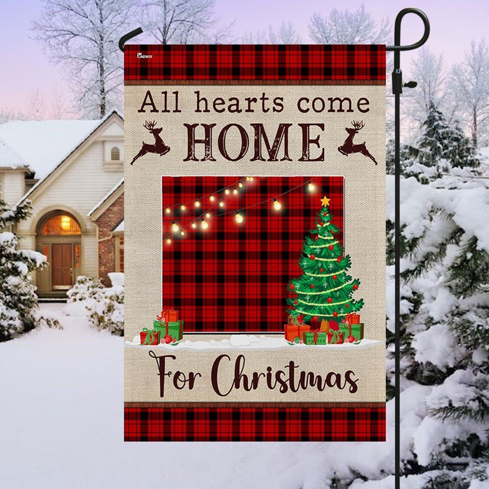 Wyoming Christmas Flag All Hearts Come Home For Christmas Flag, Christmas Garden Flag, Home Decor Accessories, Christmas Outdoor Decor Ideas