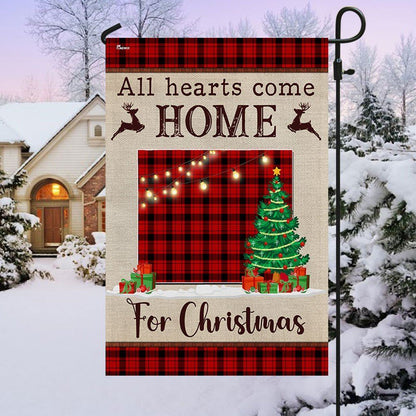 Wyoming Christmas Flag All Hearts Come Home For Christmas Flag, Christmas Garden Flag, Home Decor Accessories, Christmas Outdoor Decor Ideas