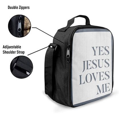 Yes Jesus Loves Me Lunch Bag For Men And Women Decor, Spiritual Christian Lunch Box For School, Work