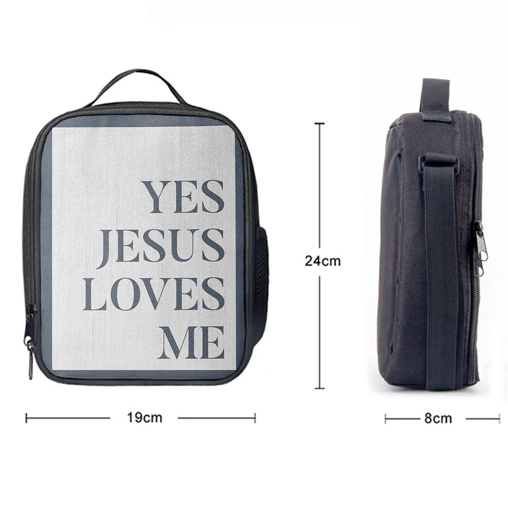 Yes Jesus Loves Me Lunch Bag For Men And Women Decor, Spiritual Christian Lunch Box For School, Work